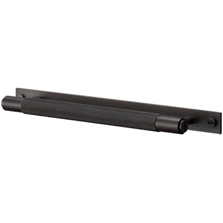 Buster + Punch Cross 8-7/8" Center to Center Luxury Bespoke Industrial Diamond Knurl Cabinet / Drawer Bar Handle with Full Backplate Smoked Bronze