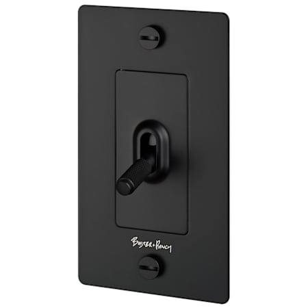 Buster + Punch 1 Gang 15 Ampere 3 Way Universal Switch with Logo Black
