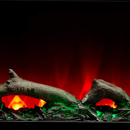 Green & Red Log Ember Bed