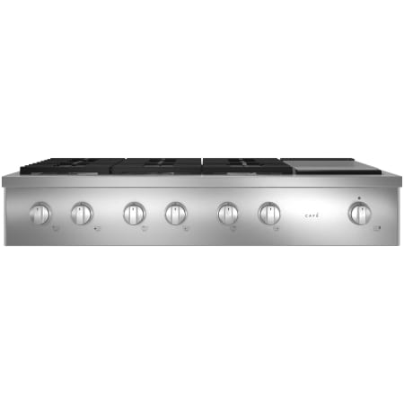Cafe 48 Inch Wide 6 Burner Natural Gas Rangetop with Multi-Ring Burner and Brushed Stainless Steel Burner Knobs Stainless Steel / Brushed Stainless