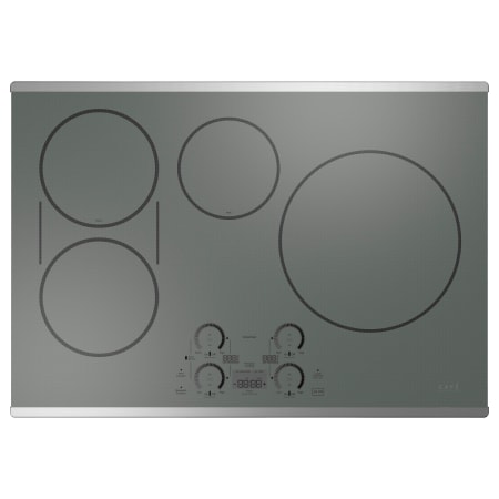 Cafe 30 Inch Wide 4 Burner Induction Cooktop with Chef Connect Stainless Steel