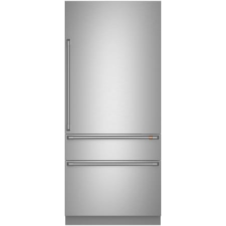 Cafe 36 Inch Wide 20.2 Cu. Ft. Bottom Freezer Refrigerator with Right Door Swing and Convertible Drawer Featuring 4 Temperature Settings Stainless Steel / Brushed Stainless