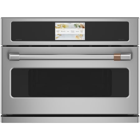 Cafe 27 Inch Wide 1.7 Cu. Ft. Electric Single Oven with LCD Display and Five-in-One 120V Advantium Technology Stainless Steel