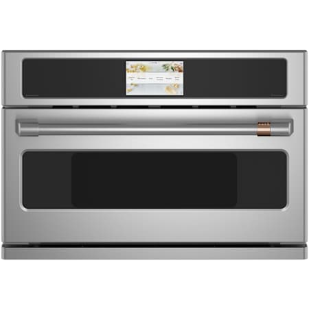 Cafe 30 Inch Wide 1.7 Cu. Ft. Electric Single Oven with Five-in-One 240V Advantium Technology and Steam Cook Stainless Steel