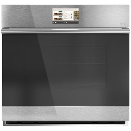 Cafe 30 Inch Wide 5.0 Cu. Ft. Electric Single Oven Platinum Glass