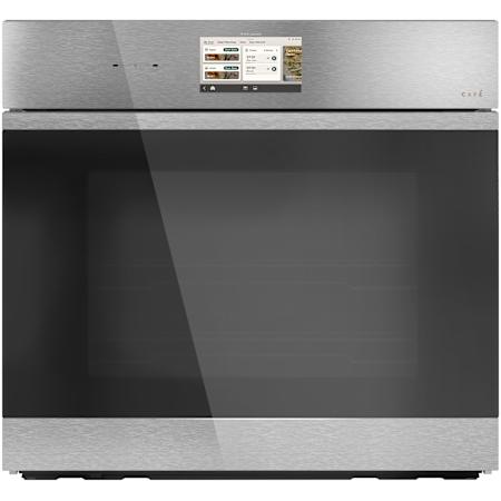 Cafe Minimal 30 Inch Wide 5.0 Cu. Ft. Electric Single Oven Platinum Glass