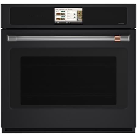 Cafe Professional 30 Inch Wide 5.0 Cu. Ft. Electric Single Oven with In-Oven Camera Matte Black