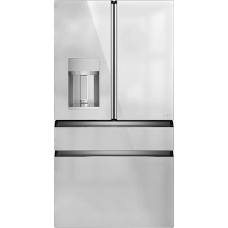 Cafe 36 Inch Wide 22.3 Cu. Ft. Energy Star Certified French Door Refrigerator with Twin Chill™ Evaporators Platinum Glass