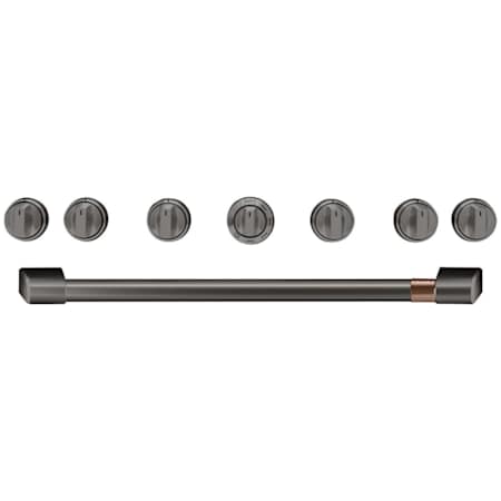 Cafe 36" Knob and Handle Kit for Café Pro Range and Rangetop Brushed Black