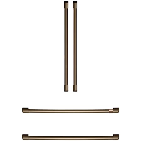 Cafe 4-Piece Refrigerator Handle Kit - Brushed Bronze Brushed Bronze