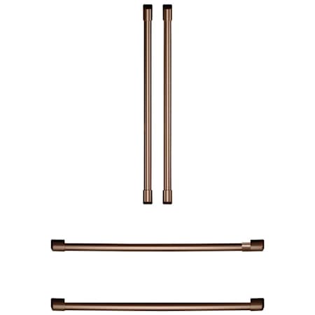 Cafe 4-Piece Refrigerator Handle Kit - Brushed Copper Brushed Copper