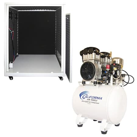 California Air Tools 2 HP 8 Gal 130 Max PSI Single-Stage Portable Electric (110 Volt) Reciprocating Air Compressor with 80% Dryer, Sound Proof Cabinet, and Auto Drain N/A