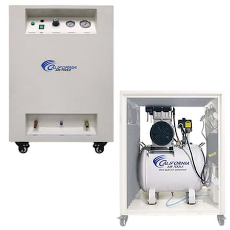 California Air Tools 2 HP 8 Gal 130 Max PSI Single-Stage Portable Electric (110 Volt) Reciprocating Air Compressor with Sound Proof Cabinet and Auto Drain N/A