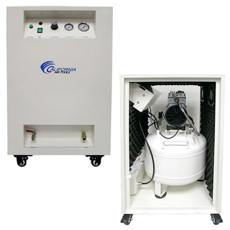 California Air Tools 1 HP 8 Gal 115 Max PSI Single-Stage Stationary Electric (110 Volt) Reciprocating Air Compressor with Sound Proof Cabinet and Auto Drain N/A