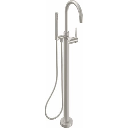 California Faucets Asilomar Floor Mounted Tub Filler with Built-In Diverter - Includes Hand Shower Satin Nickel