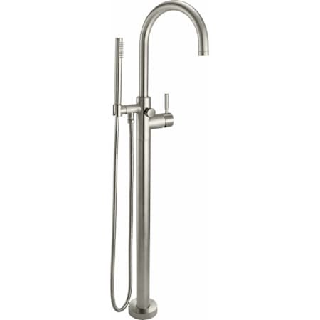 California Faucets Asilomar Floor Mounted Tub Filler with Built-In Diverter - Includes Hand Shower Satin Nickel