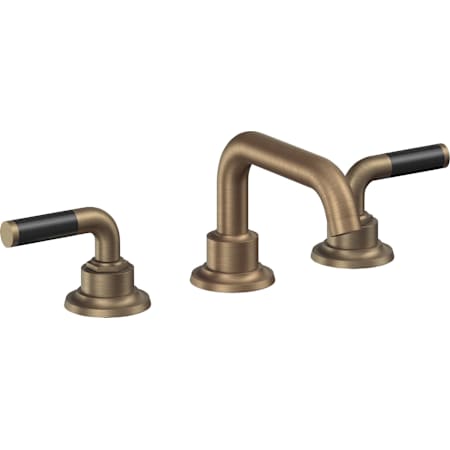 California Faucets Descanso 1.2 GPM Widespread Bathroom Faucet with 1-1/4" ZeroDrain and Lever Handles Antique Brass Flat