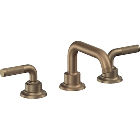 California Faucets Descanso 1.2 GPM Widespread Bathroom Faucet with 1-1/4" ZeroDrain and Lever Handles Antique Brass Flat
