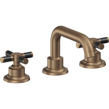 California Faucets Descanso 1.2 GPM Widespread Bathroom Faucet with 1-1/4" ZeroDrain and Cross Handles Antique Brass Flat