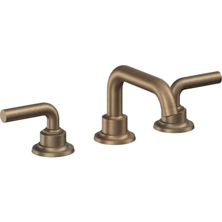 California Faucets Descanso 1.2 GPM Widespread Bathroom Faucet with 1-1/4" Completely Finished ZeroDrain and Lever Handles Antique Brass Flat