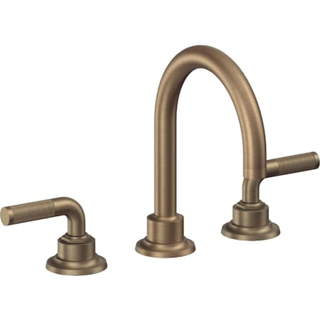 California Faucets Descanso 1.2 GPM Widespread Bathroom Faucet with 1-1/4" ZeroDrain and Lever Handles Antique Brass Flat