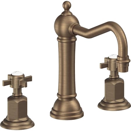 California Faucets Montecito 1.2 GPM Widespread Bathroom Faucet with 1-1/4" ZeroDrain and Cross Handles Antique Brass Flat