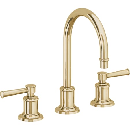California Faucets Miramar 1.2 GPM Widespread Bathroom Faucet with Double Handles - Includes Ceramic Disc Valve Polished Brass Uncoated
