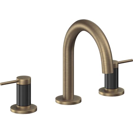 California Faucets D Street 1.2 GPM Widespread Bathroom Faucet with 1-1/4" Completely Finished ZeroDrain and Lever Handles Antique Brass Flat