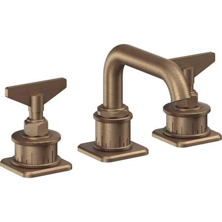 California Faucets Steampunk Bay 1.2 GPM Widespread Bathroom Faucet Antique Brass Flat