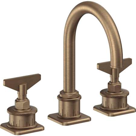 California Faucets Steampunk Bay 1.2 GPM Widespread Bathroom Faucet Antique Brass Flat