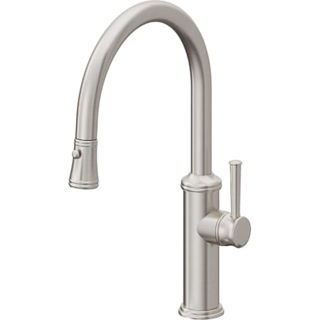 California Faucets Davoli 1.8 GPM Single Hole Pull Down Kitchen Faucet with 48 Series Handle and Low Arc Spout Ultra Stainless Steel