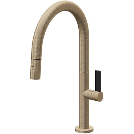 California Faucets Poetto 1.8 GPM Single Hole Kitchen Faucet - Includes Escutcheon Antique Brass Flat