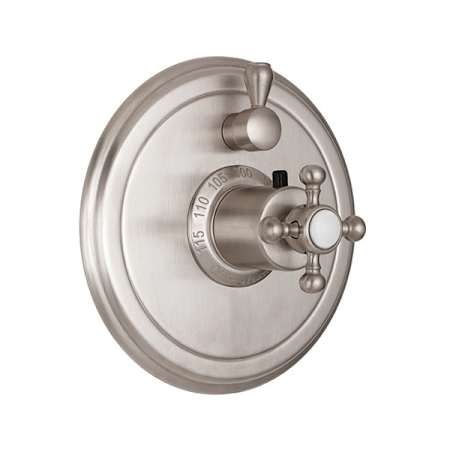 California Faucets Venice Double Handle Thermostatic Valve Trim Satin Nickel