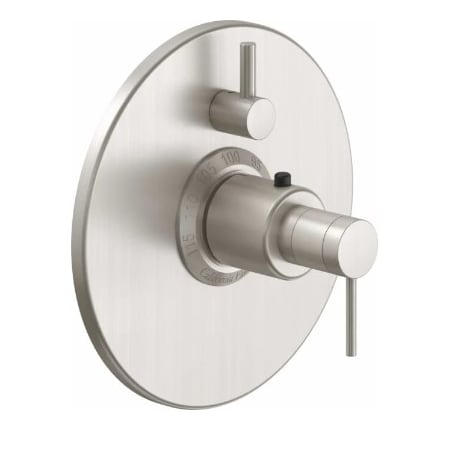 California Faucets D Street Thermostatic Valve Trim Only with Dual Lever Handles and Volume Control - Less Rough In Polished Chrome