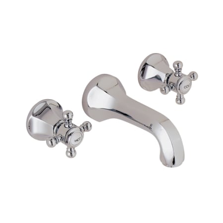 California Faucets Venice 1.2 GPM Wall Mounted Bathroom Faucet with Double Handles Polished Chrome