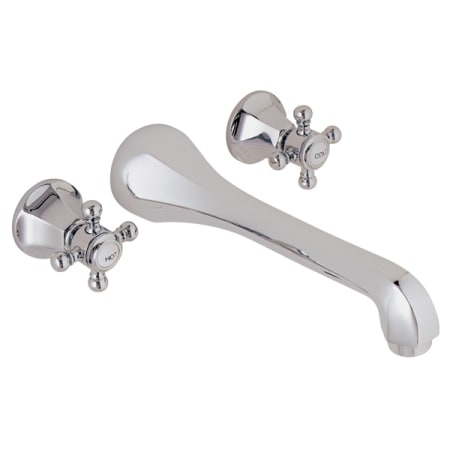 California Faucets Venice 1.2 GPM Wall Mounted Bathroom Faucet with Double Handles Polished Chrome