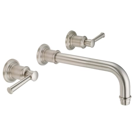 California Faucets Miramar 1.2 GPM Wall Mounted Bathroom Faucet with Double Handles Satin Nickel