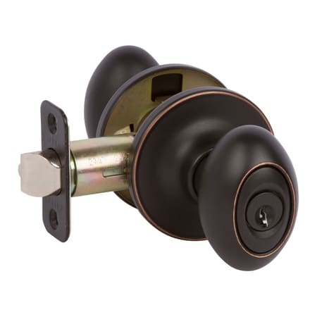 Callan Carlyle Single Cylinder Keyed Entry Knob Set Edged Oil Rubbed Bronze