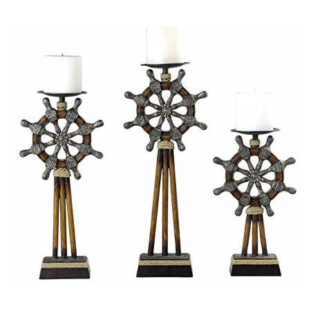 Cal Lighting Three Piece El Captain Candle Holders Carapace