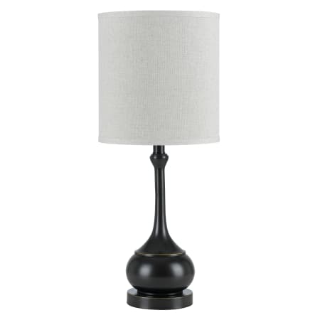 Cal Lighting Tapron Single Light 24" High Table Lamp with Cream Fabric Shade Dark Bronze