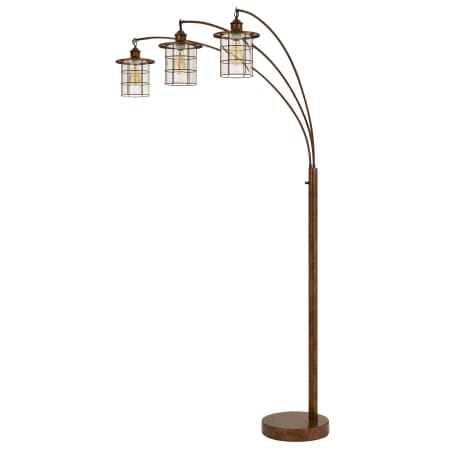 Cal Lighting Silverton 3 Light 89" Tall Arc Floor Lamp Rust