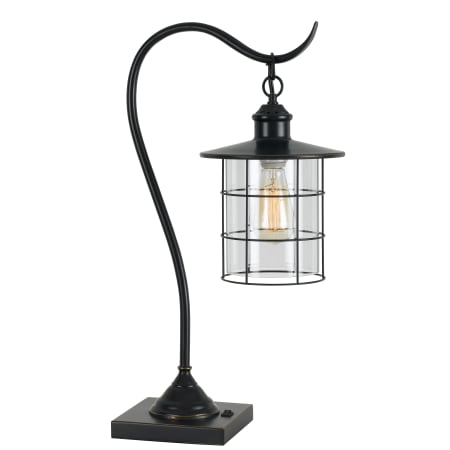 Cal Lighting Silverton 25" Tall Arc Desk Lamp Dark Bronze