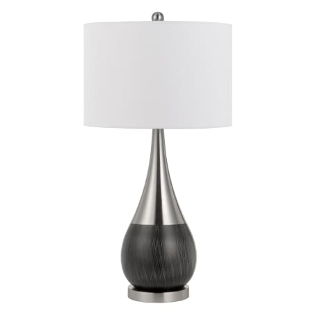 Cal Lighting Set of (2) - Sorrento Single Light Buffet Table Lamp Brushed Steel