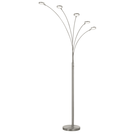 Cal Lighting Cremona 5 Light 79" Tall LED Floor Lamp Brushed Steel