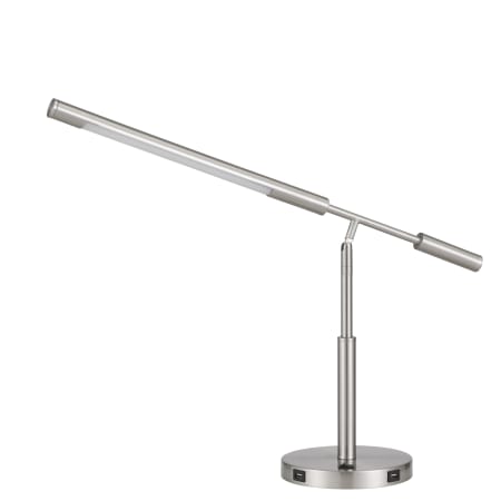 Cal Lighting Auray 16" Tall LED Boom Arm Desk Lamp Brushed Steel