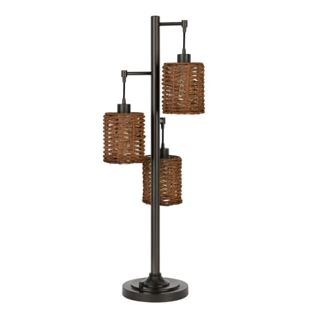 Cal Lighting Connell 3 Light 38" Tall Tree Table Lamp Rattan