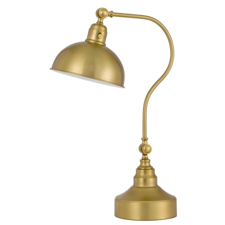 Cal Lighting Industrial 25" Tall Gooseneck Desk Lamp Antique Brass