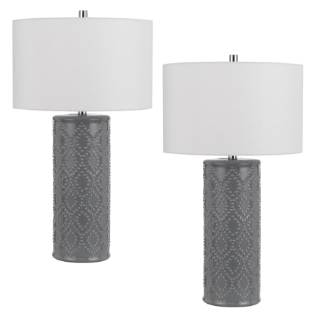 Cal Lighting Castine 29" Tall Buffet Lamp Sets Slate Grey
