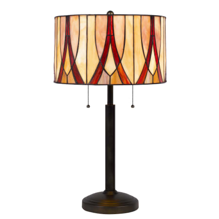 Cal Lighting Tiffany 2 Light 24" Tall Tiffany Table Lamp Antique Bronze