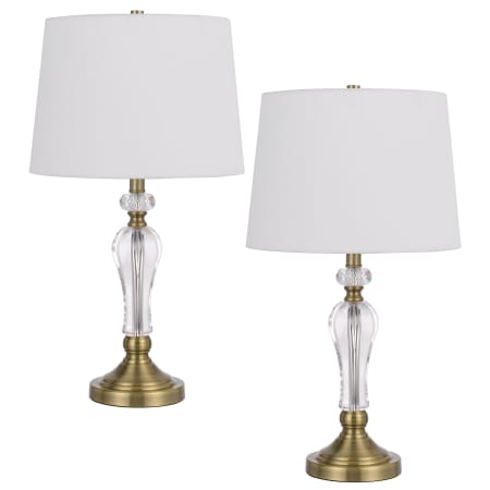 Cal Lighting Eastham 25" Tall Buffet Lamp Sets Antique Brass